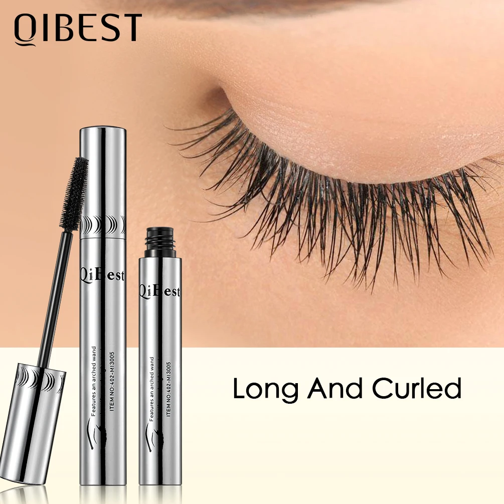 Top Trends: QIBEST Waterproof Mascara Black Eye Makeup Rimmel 4D Eyelash Cosmetics Curling Thick Mascara Eyelashes Silk Fiber Volume Mascara Shoppable Styles