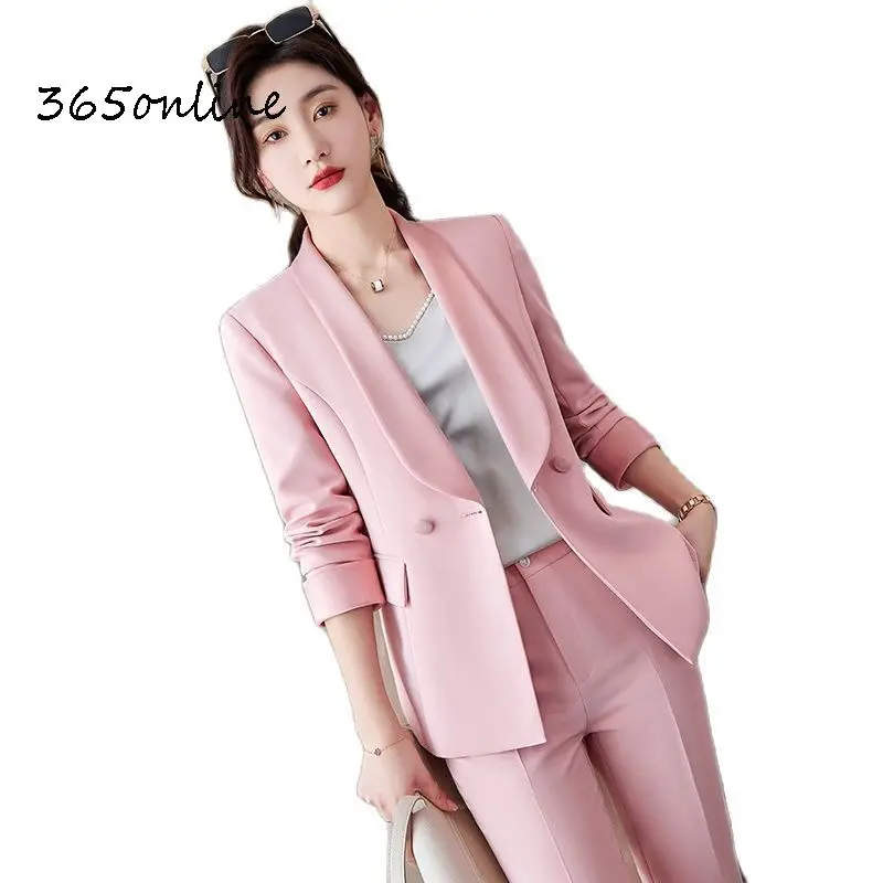 Top Trends: Elegant Pink Formal Professional Women Business Suits Spring Summer Uniform Styles Office Work Wear Suits Career Interview Set Shoppable Styles