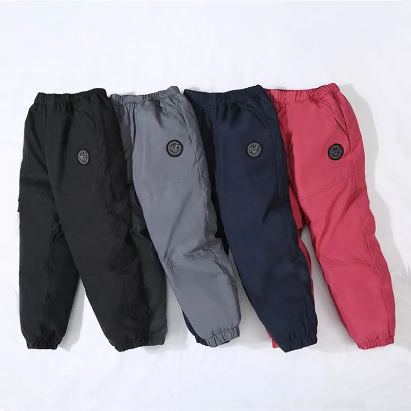 Top Trends: SOMENIE Casual Girl Boy Solid Winter Pants 90% Dowm Thick Warm Trousers Waterproof Pants 2-14 Years Elastic Sports Baby Kid Pant Shoppable Styles