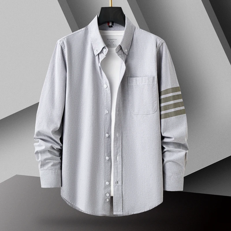 Top Trends: 2023 Brand Clothing Male Spring High Quality Long Sleeve Shirts / Men's Slim Fit Lapel Leisure Shirts / Fashion Tops Plus Size M-8XL Shoppable Styles - Image 3