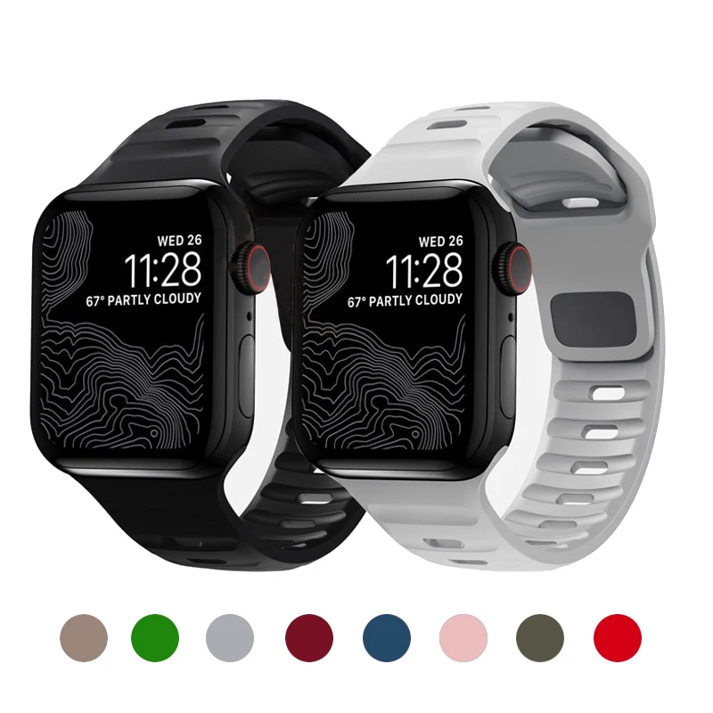 Top Trends: Soft Silicone Strap For Apple Watch Ultra Band Series 7 8 49MM 45MM 41MM Rubber IWatch SE 6 5 4 3 44MM 40MM 42MM 38MM Bracelet Shoppable Styles