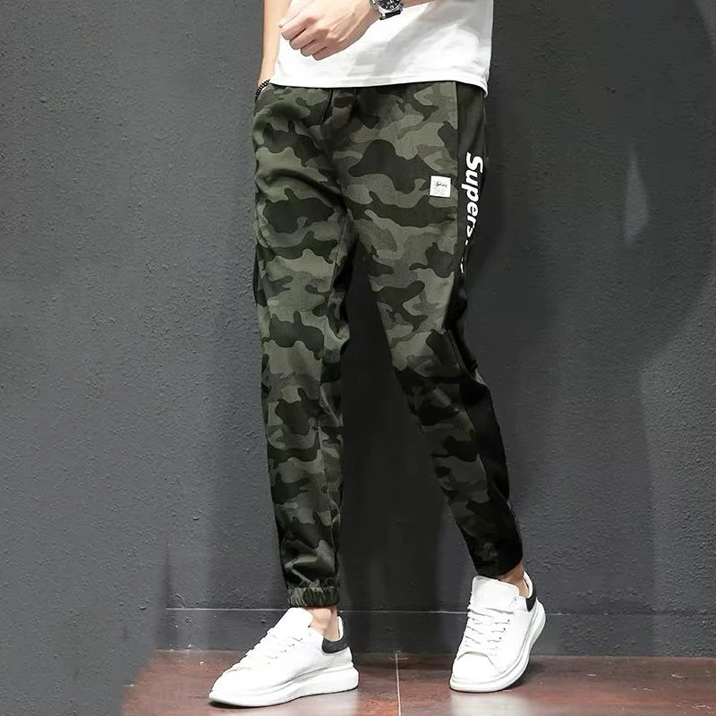 Top Trends: Military Vintage Men Army Gree Camouflage Sweatpants Streetwear Fashion Spring Summer New Male Thin Elastic Waist Baggy Trousers Shoppable Styles