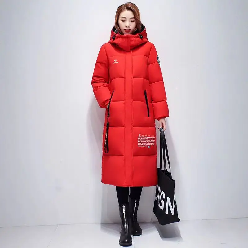 Top Trends: Winter Coat Women Winter Jacket Women Puffer Jacket Winter New Korean Style Long Ladies Over-the-knee Cotton Parkas Jacket Shoppable Styles