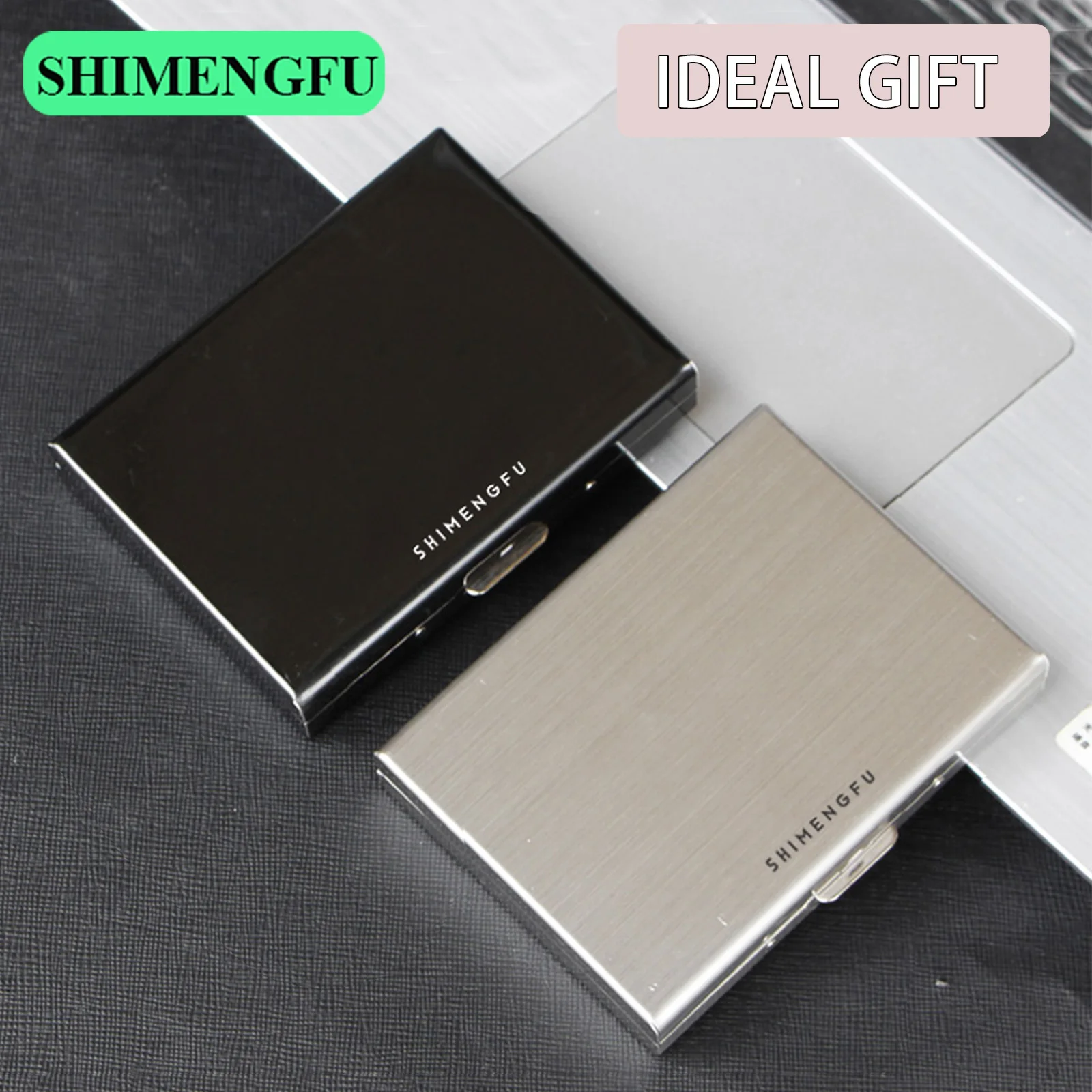 Top Trends: Stainless Steel Credit Card Holder Men Slim Anti Rfid Travel ID Cardholder Debit Card Box Women Wallet Metal Case Porte Carte Shoppable Styles