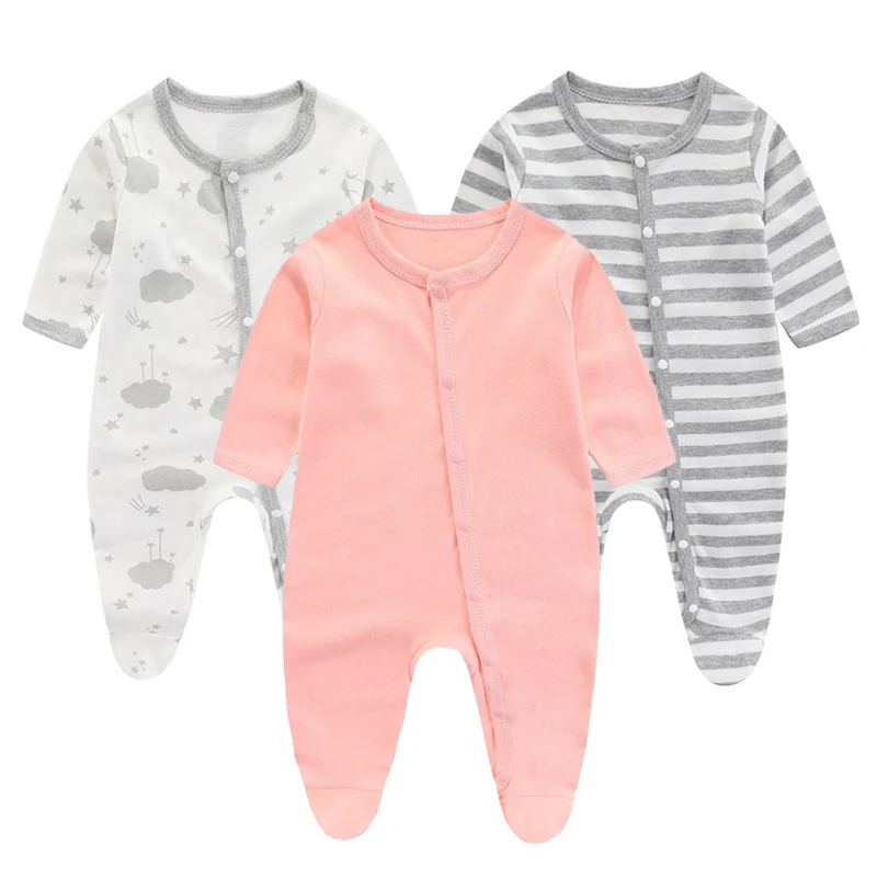 Top Trends: Muslin Newborn Romper Footed Cotton Baby Jumpsuits For Girls Boys Sleepwear Long Sleeve Autumn Toddler Clothes Infant One-Piece Shoppable Styles