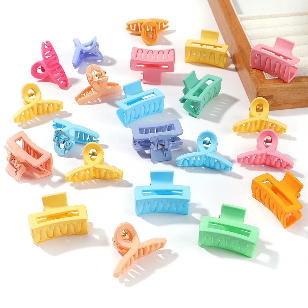 Top Trends: 2 / 5PCS / lot Korean Candy Color Scrub Mini Crab Clip Women Girls Small Hair Claws Kids Sweet Hairpins Hair Clips Hair Accessories Shoppable Styles - Image 2