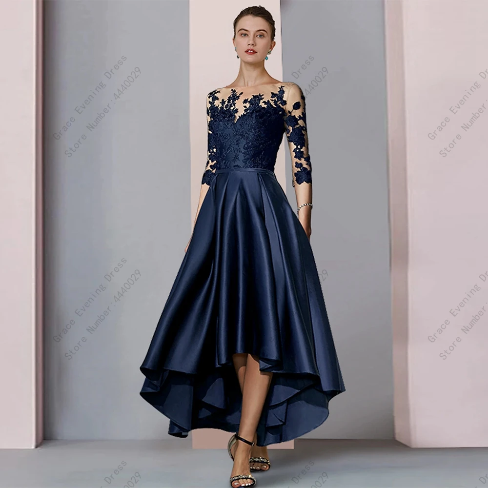 Top Trends: Three Quarter Mother Of Bride Dresses For Women 2023 Summer New Wedding Party Gown Satin Robe De Soirée Ankle Length Shoppable Styles