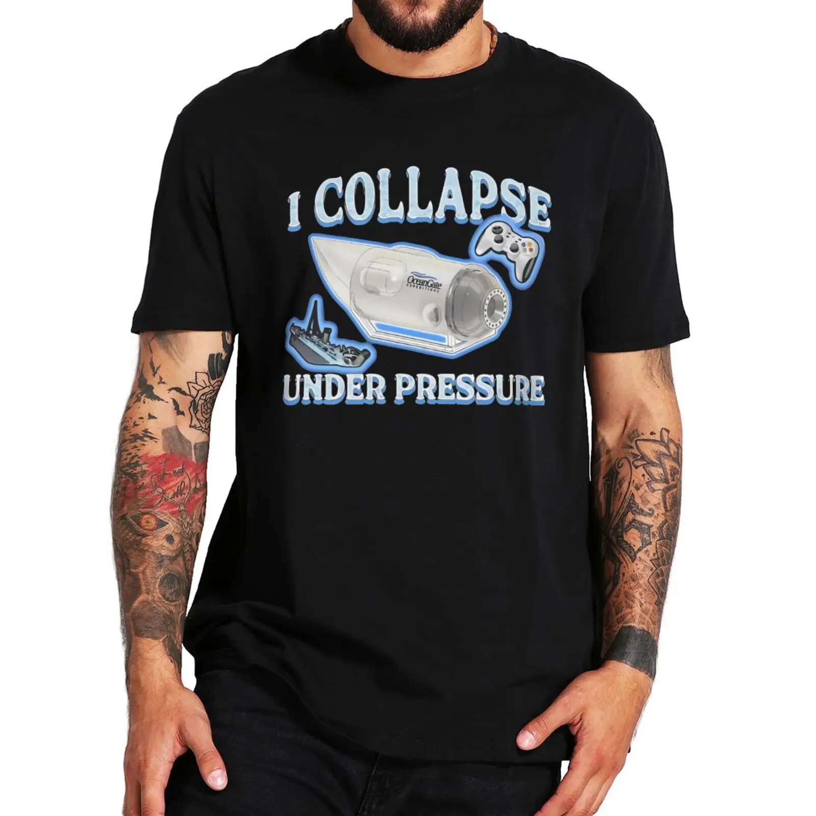 Top Trends: I Collapse Under Pressure T Shirt Harajuku Graphic T-shirt For Men Women O-neck 100% Cotton Summer Casual Tops EU Size Shoppable Styles