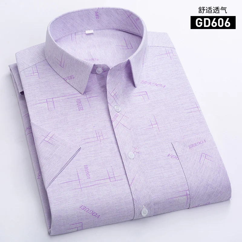 Top Trends: Summer Short Sleeve Shirts Men Shirts Men Casual Short Sleeve Button Up Shirts For Men Geometric Pattern 50% Cotton 50%Polyester Shoppable Styles - Image 5