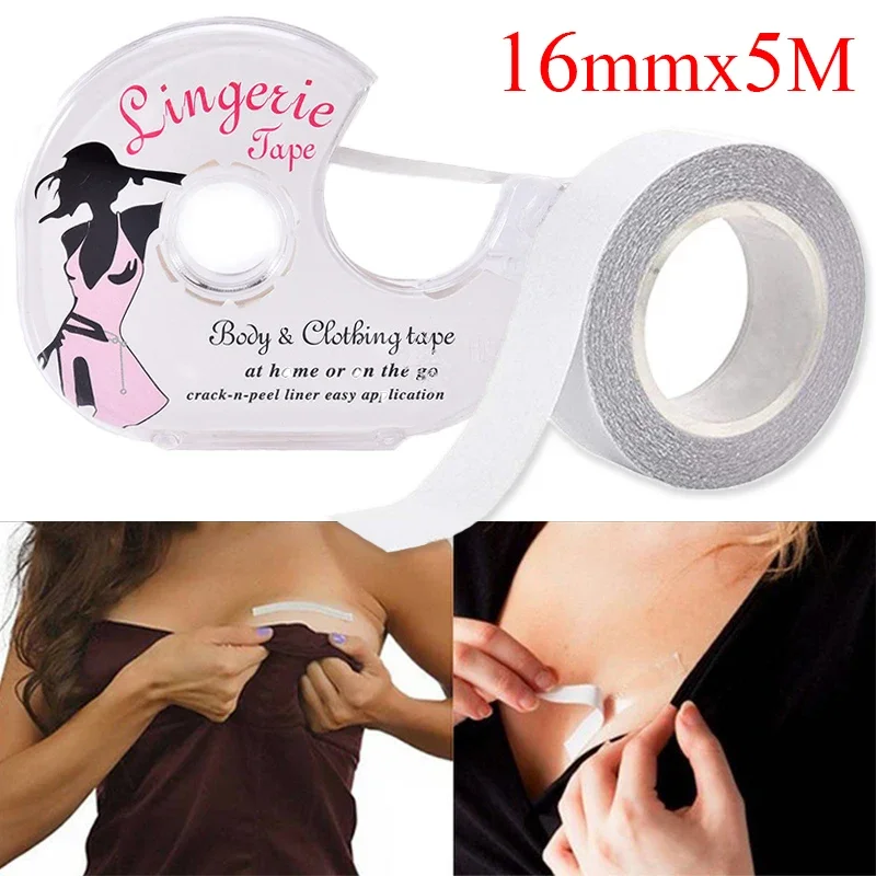 Top Trends: 3 / 5M Underwear Strap Anti-slip Dress Clothes Tape Women Body Double-sided Adhesive Bra Strip Anti-glare Stickers Safe Clear Tape Shoppable Styles