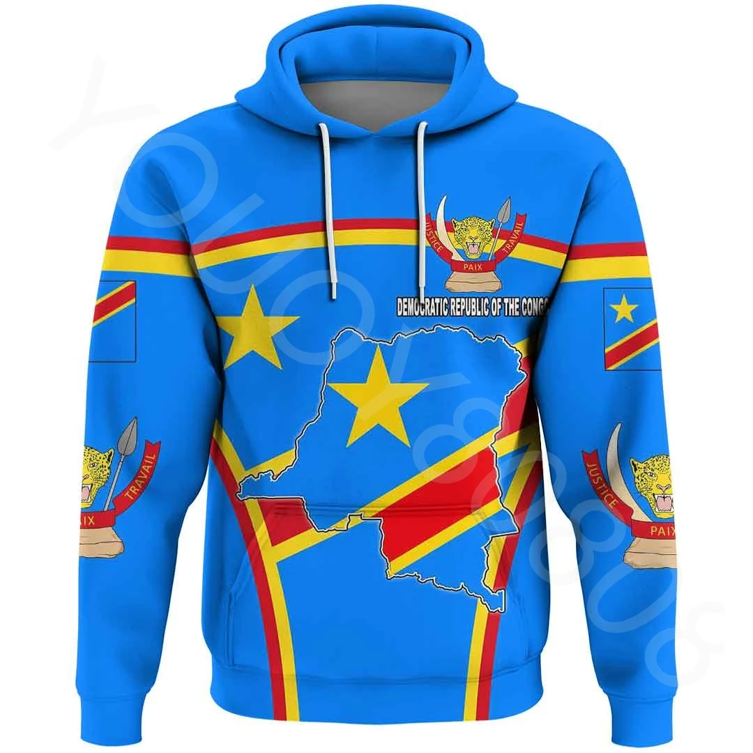 Top Trends: African Region Clothing Men's Clothing Sweater 3D Printed Casual Sports Jacket Sweatshirt DRC Event Logo Zip Hoodie Shoppable Styles