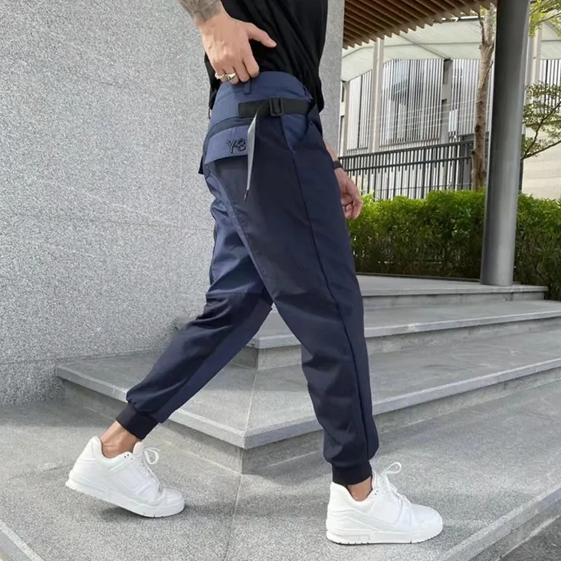 Top Trends: Yohji Yamamoto Y3 Men's Casual Pants Japanese Autumn Fashion Letter Y-3 Embroidery Blue Classic Slim Fit Leggings Sport Trousers Shoppable Styles