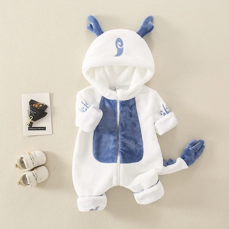 Top Trends: Baby Warm One-piece Clothes Newborn Hooded Coats Baby Crawling Casual Clothes Thick Cute Clothes Out Wear Shoppable Styles