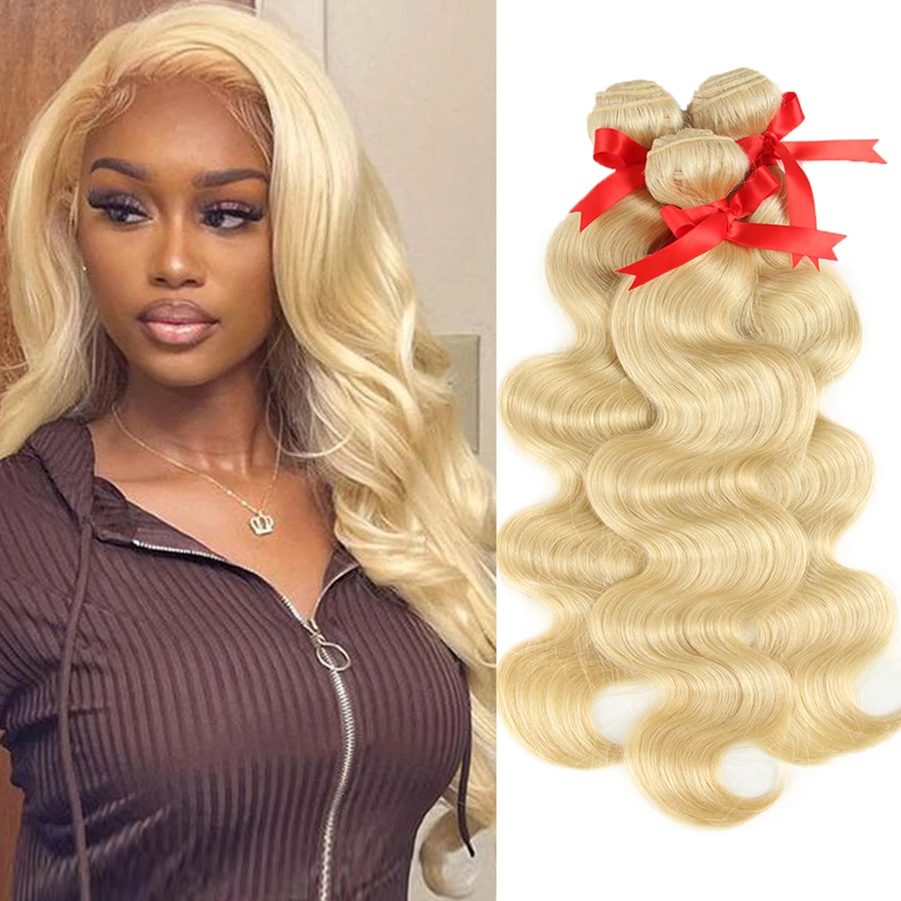 Top Trends: Sleek 613 Blonde Human Hair Bundles 26 Inch Body Wave Bundles Brazilian Hair Weaving Single Bundles Straight Hair Extensions Shoppable Styles