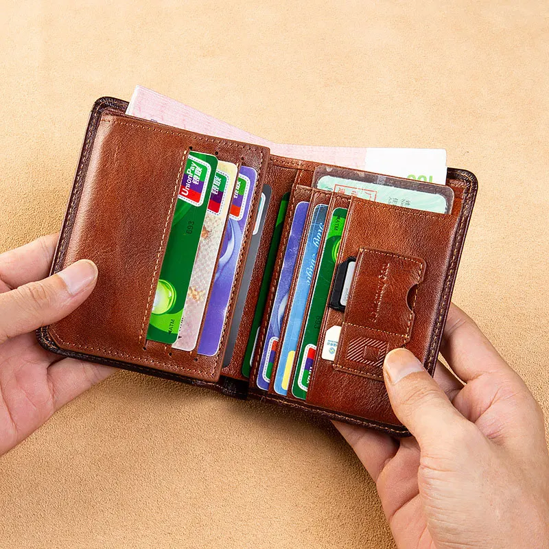 Top Trends: High Quality Genuine Leather Men Wallets República Federativa Do Brasil Printing Short Card Holder Purse Billfold Men's Wallet Shoppable Styles - Image 2