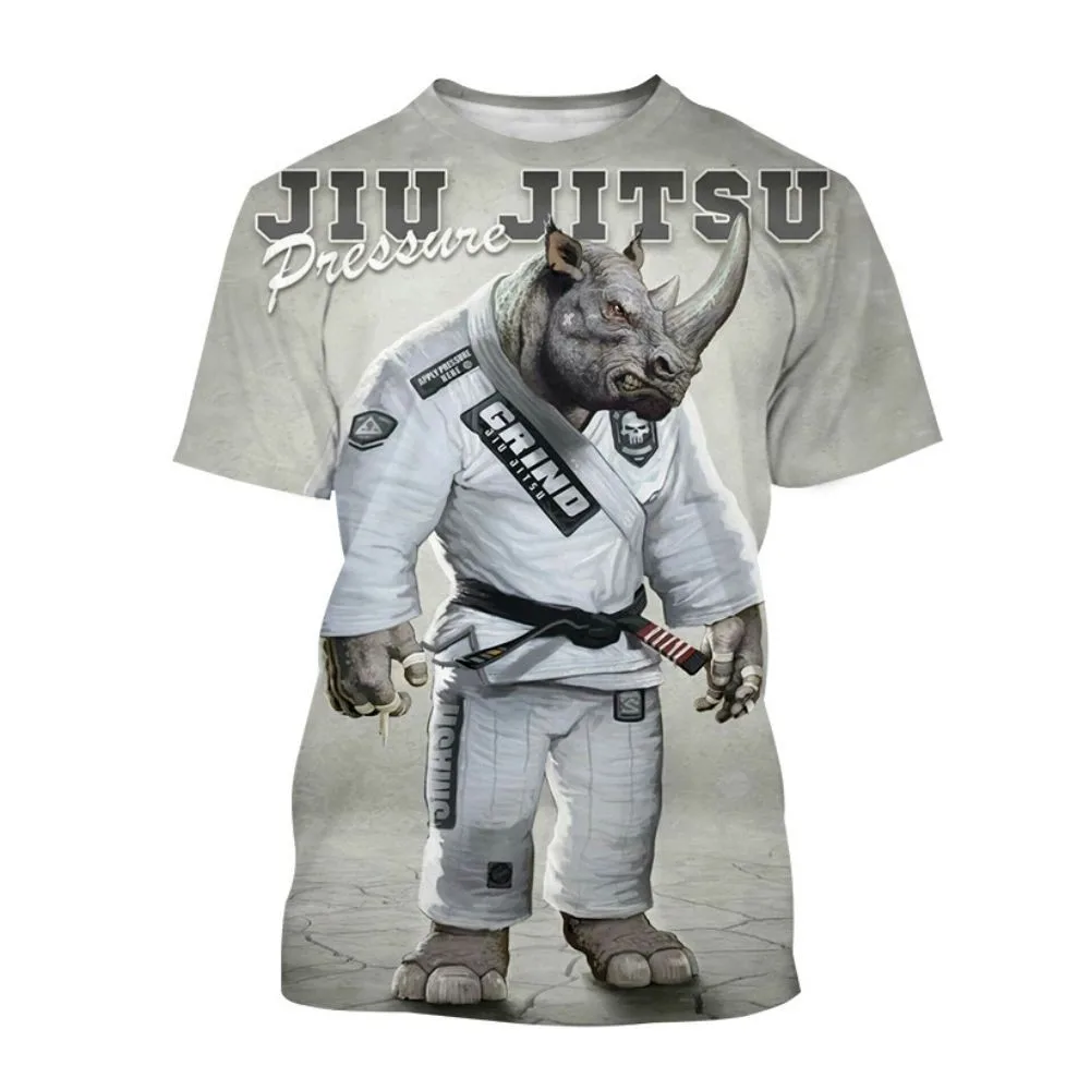 Top Trends: Summer T Shirt For Men Brazil Jujitsu Enthusiast Wrestle Clothing 3D Animal Graphic Oversized Tee Casual O-neck Short Sleeve Top Shoppable Styles