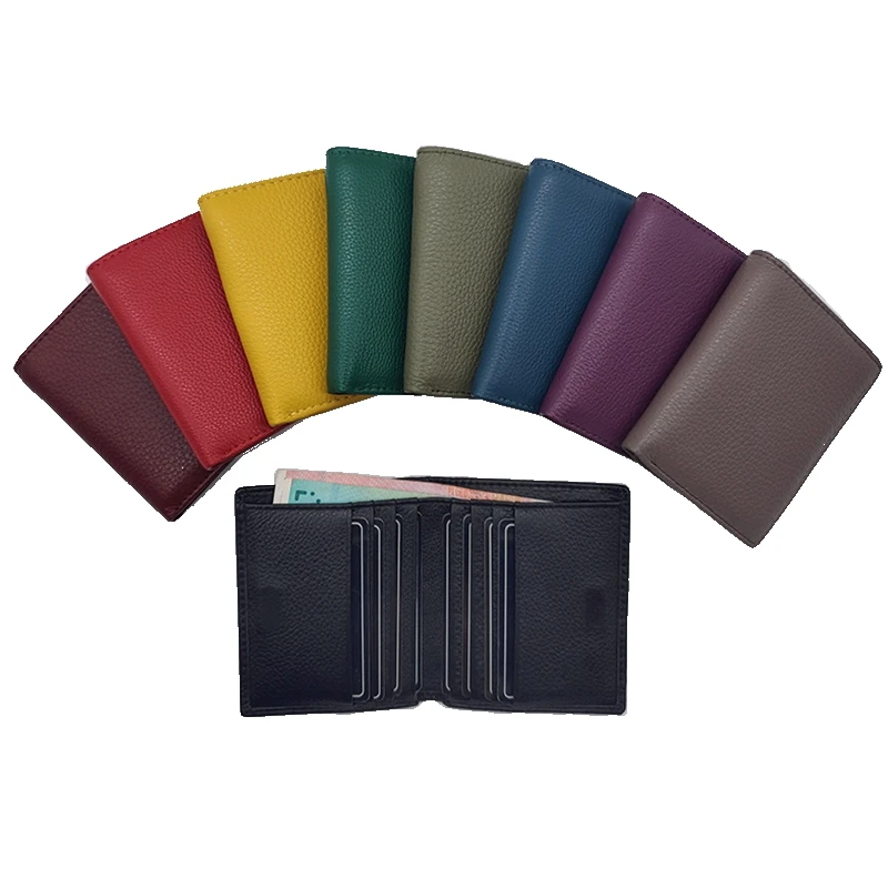 Top Trends: 9 Colors Women Purses Mens Unisex Classic Simple Slim Bil Fold Short Wallet Solid ID Card Holders Small Compact Wallet Purse Shoppable Styles