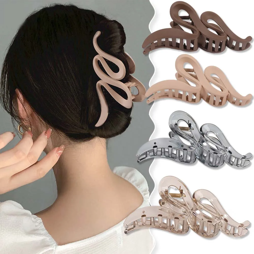 Top Trends: Large Hairpin For Women Wave Shark Clip Trendy Claws Clips French Temperament Hair Accessories Korean Girls Headwear 2023 Shoppable Styles