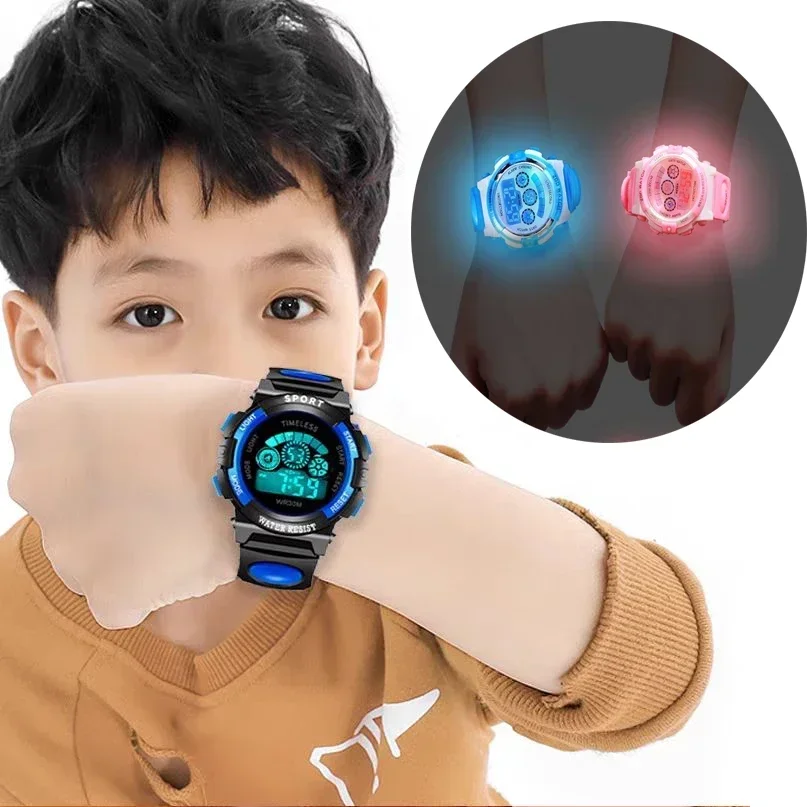 Top Trends: Children&#039;s Electronic Watches Color Luminous Dial Life Waterproof Multi-function Luminous Alarm Clocks Watch For Boys And Girls Shoppable Styles