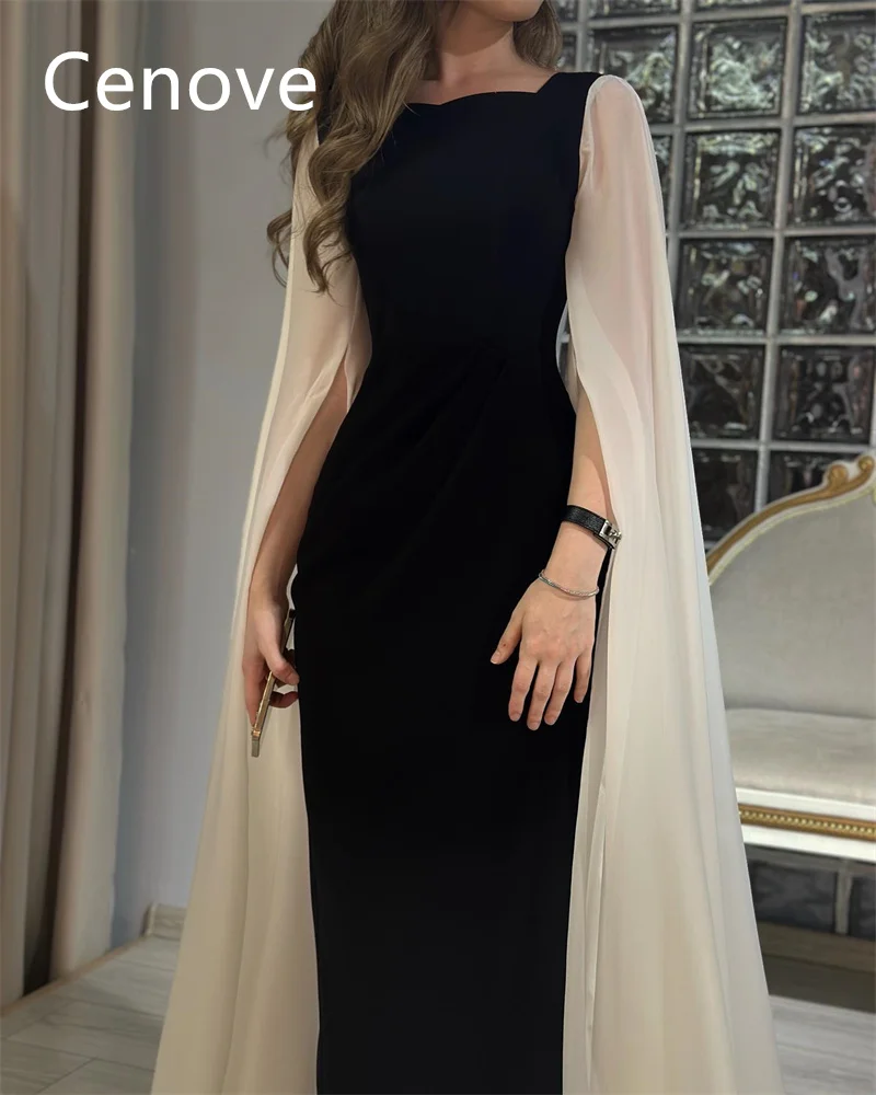 Top Trends: Cenove Black Tight Prom Dress Long Sleeves With Ankle Length Evening Summer Elegant Party Dress For Women2023 Shoppable Styles