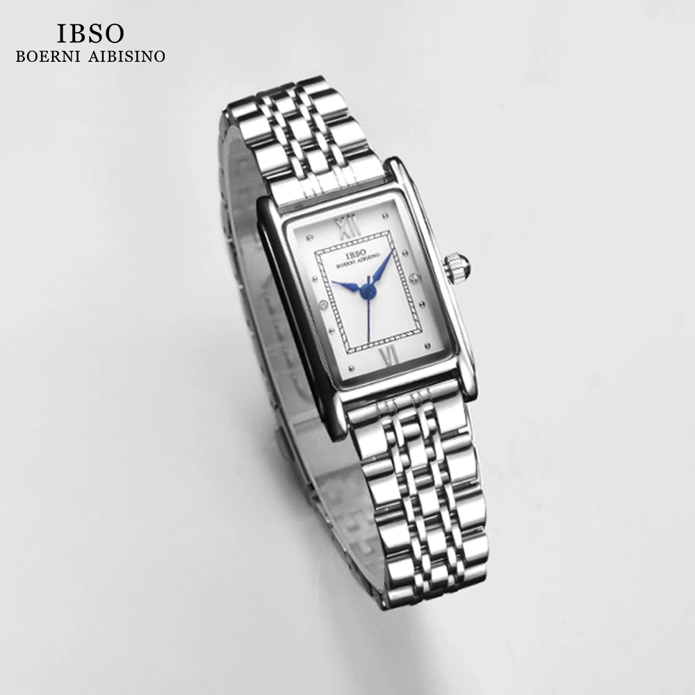 Top Trends: IBSO 2023 New Luxury Women Quartz Watches Stainless Steel Strap Waterproof 3ATM Watch Ladies Fashion Blue Three Hands Dial 9208 # Shoppable Styles - Image 6