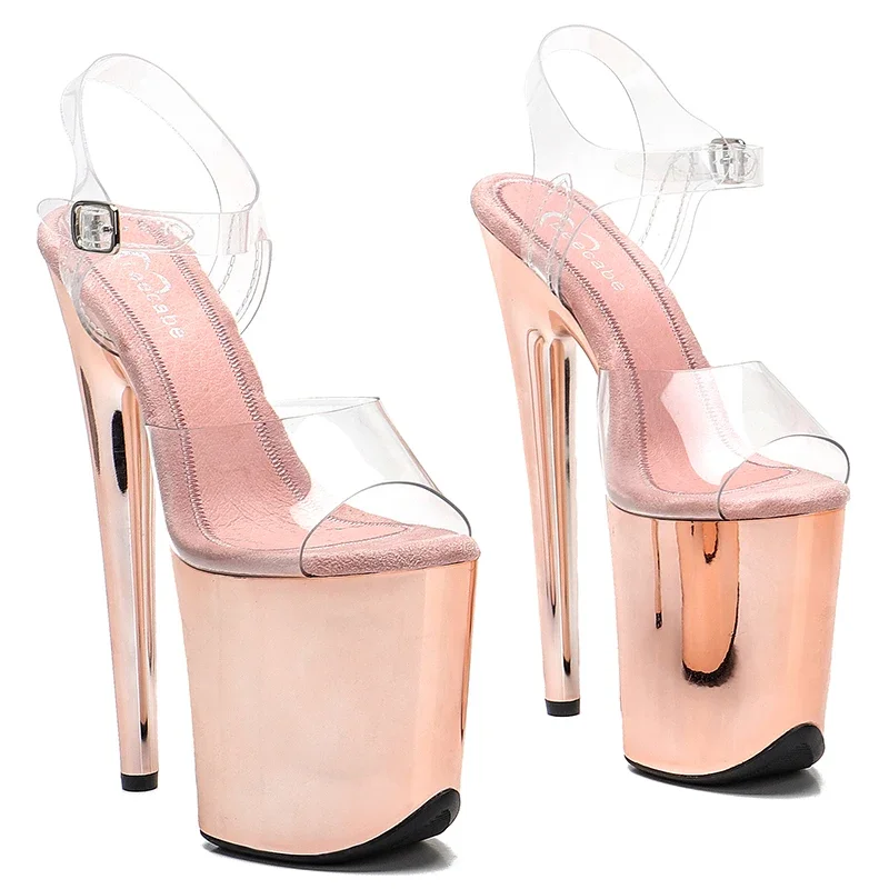 Top Trends: Leecabe PVC Uppre New Color High Heel Sandals 20cm / 8inch Sexy Model Show Shoes And Pole Dancing Shoes Shoppable Styles