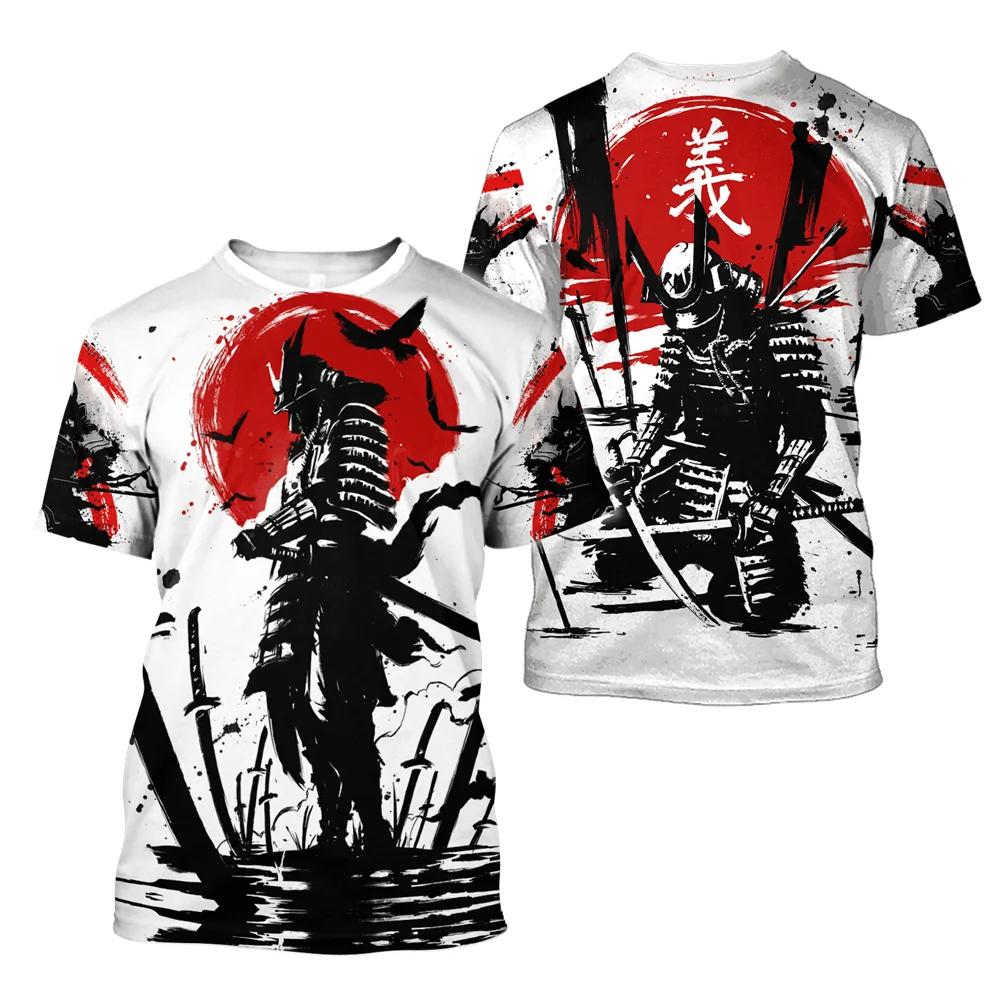 Top Trends: Summer Vintage Japanese Samurai T Shirt Men Cotton Casual Short Sleeve Tops O-Neck Oversized Men's Clothing Punk Streetwear 6xl Shoppable Styles