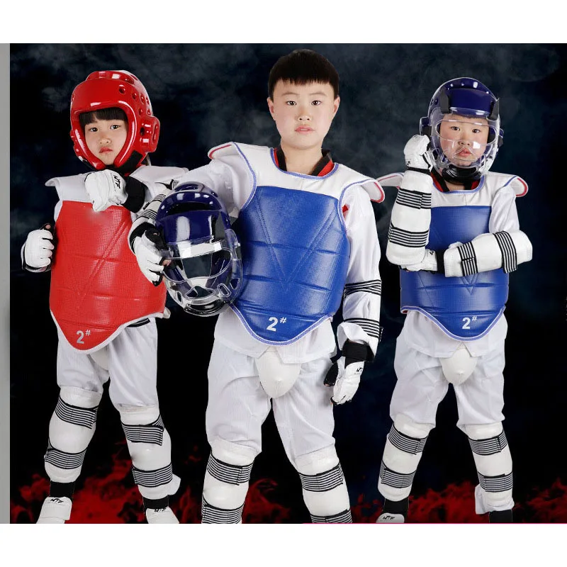 Top Trends: Eight-piece Set Taekwondo Equipment Helmet Kickboxing Armor Guantes De Boxeo WTF Foot Gloves Game Equipment Capacete Shoppable Styles - Image 6