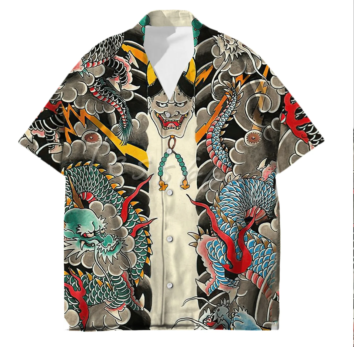 Top Trends: 2024 Hawaiian Samurai Culture Shirt For Men&#039;s Tattoo Japanese Tessffel 3d Printed Men Fashion Harajuku Casual Oversized Summer Shoppable Styles