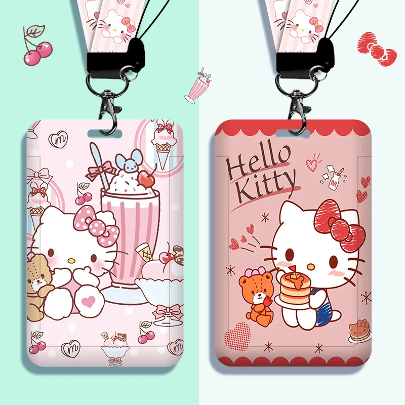 Top Trends: Sanrio Hello Kitty Card Holder Student Lanyard PVC Multifunctional Waterproof And Degaussing Card Storage Protective Card Bag Shoppable Styles