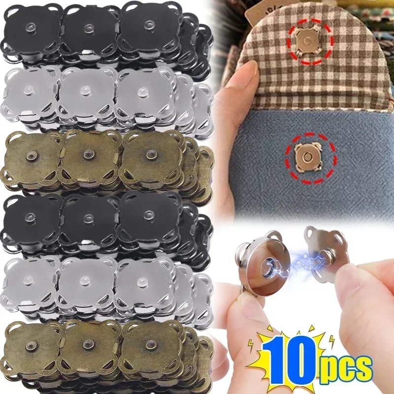 Top Trends: Metal Magnet Buckle 14 / 18mm Snap Fasteners Buttons Kits DIY Sew-on Sewing Garment Accessories Materials Wallet Buckle Shoppable Styles