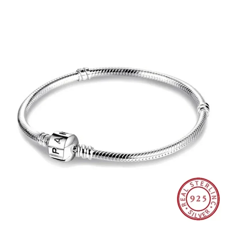 Top Trends: High Quality Bracelet 925 Sterling Silver Classic Bucket Buckle Bracelet Fit Original Pandora Charm Beads DIY Women&#039;s Jewelry Shoppable Styles