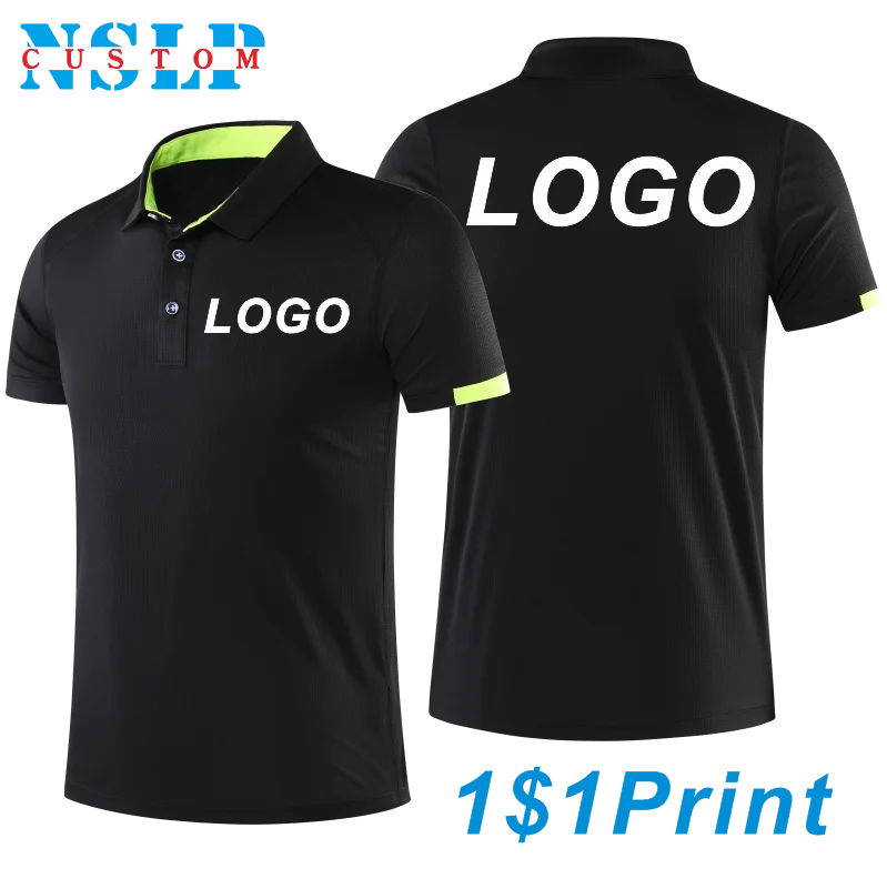 Top Trends: 2023 Quick-drying Sports Polo Shirt Custom Design Company Brand Logo / Print Embroidery Breathable Lapel Short Sleeve Tops S-4XL Shoppable Styles