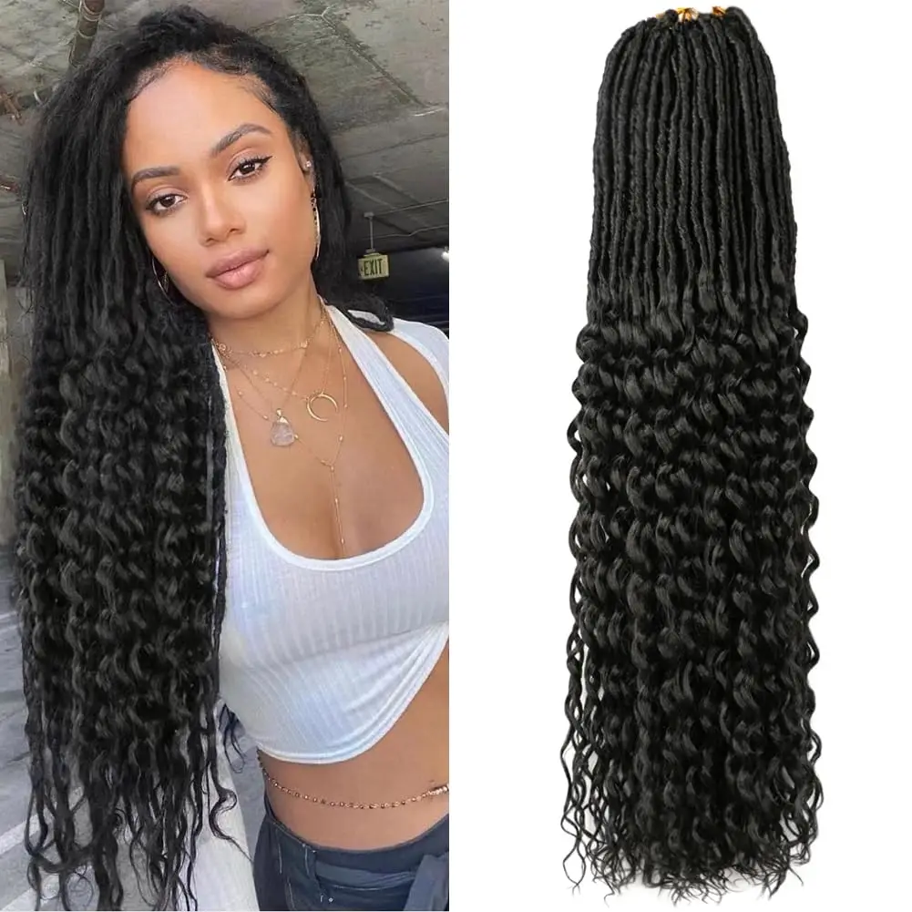 Top Trends: Goddess Locs Curly Ends Synthetic Faux Locs Crochet Hair With Curly Ends New Soft Locs Crochet Hair Deep Wavy Crochet Locs Hair Shoppable Styles