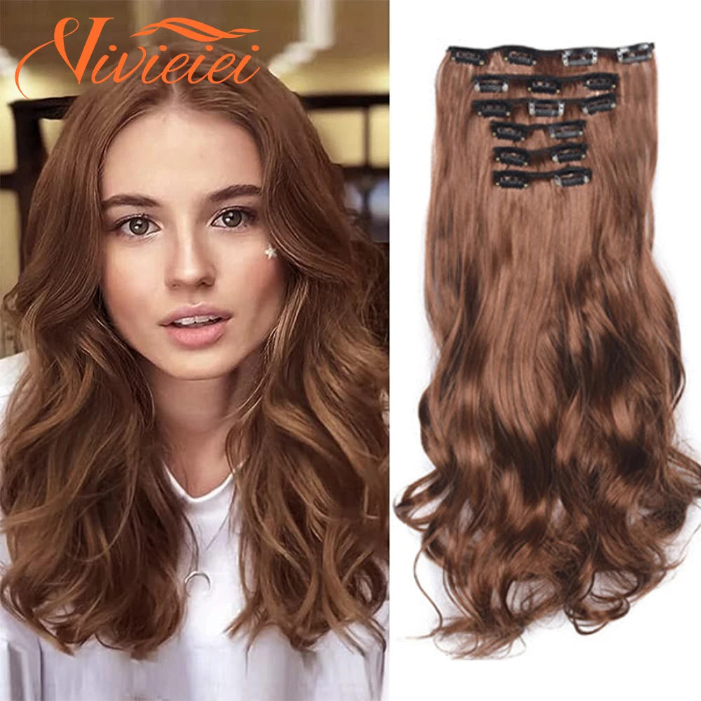 Top Trends: Synthetic Long Wavy 16 Cilps Hairpieces Heat-resistant High-temperature Fiber Is Suitable For Women's Hair Extensions Shoppable Styles