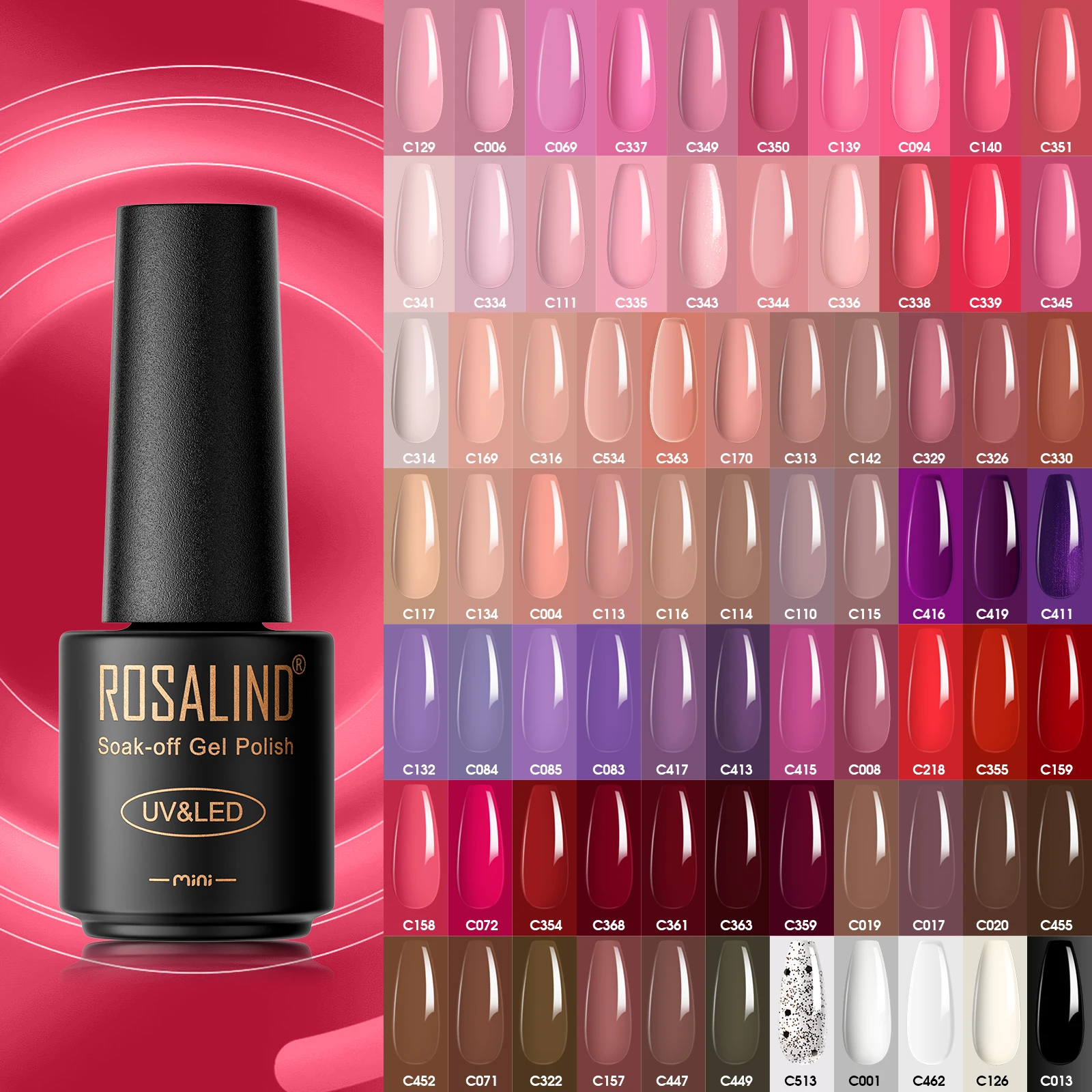 Top Trends: ROSALIND Nail Gel Polish Varnishes Semi Permanent Pure Color All For Manicure Soak Off UV Nails Art Base Top Coat UV Gel Polish Shoppable Styles