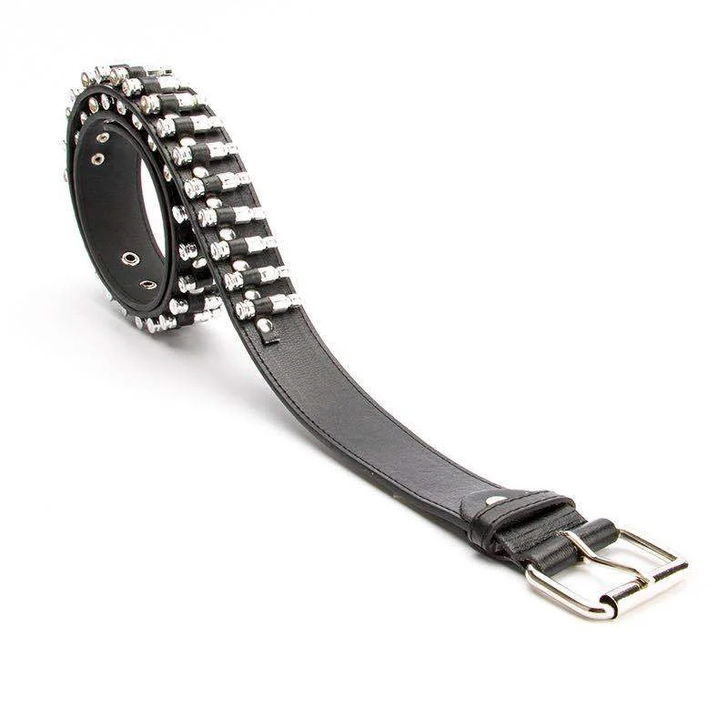 Top Trends: GAOKE Hollow Bullet Decoration Belt Fashion Ladies Leather Studded Gift Man's Goth Rock Wild Adjustable Women Punk Black Belt Shoppable Styles - Image 6