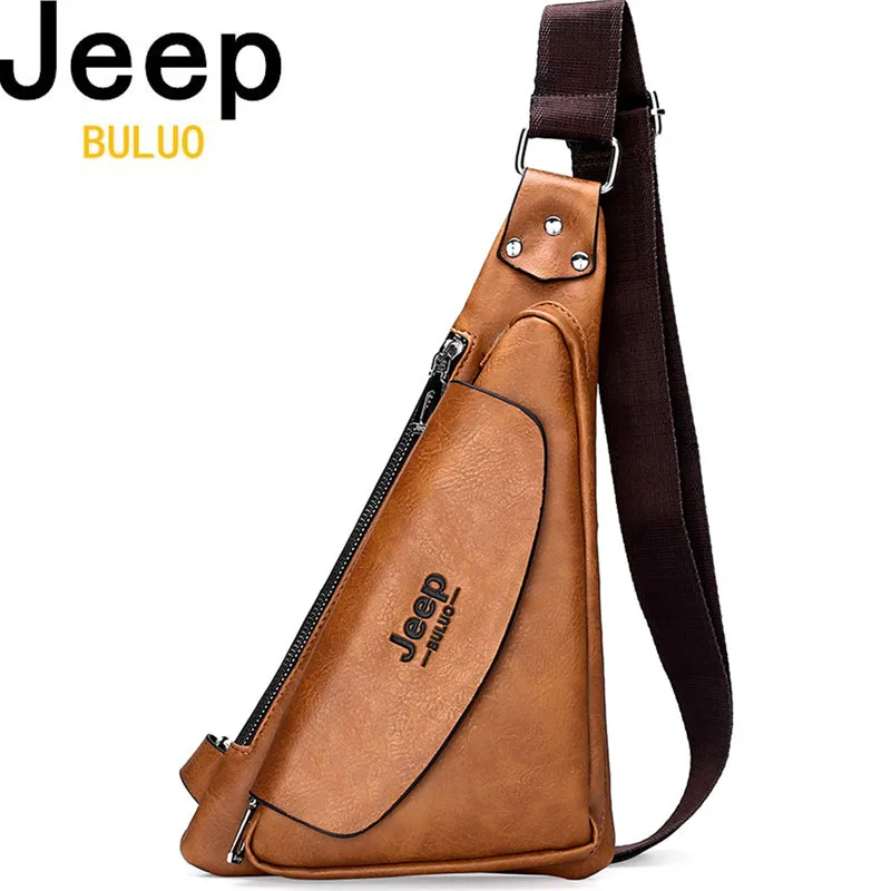 Top Trends: JEEP BULUO Breast Package Men Shoulder Crossbody Bag Leisure Waterproof And Hard-Wearing Split Leather Travel Male Bags Shoppable Styles