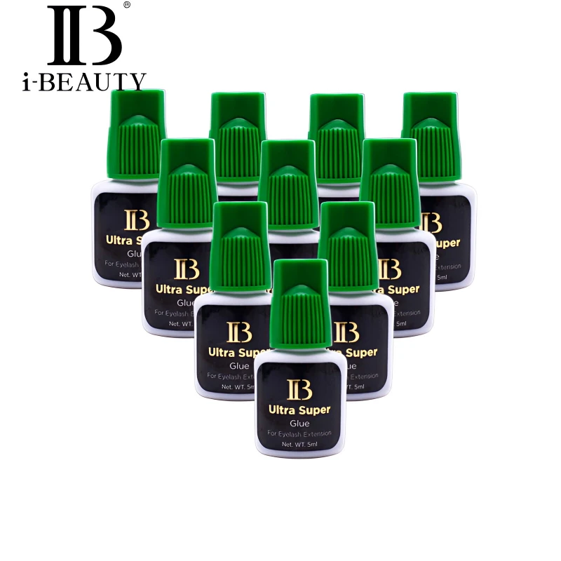 Top Trends: 10Bottles IB Ultra Super Glue Eyelash Extensions Glue Green Cap Korea Individual Ib Adhesive 5ml Fast Drying Wholesale Shoppable Styles