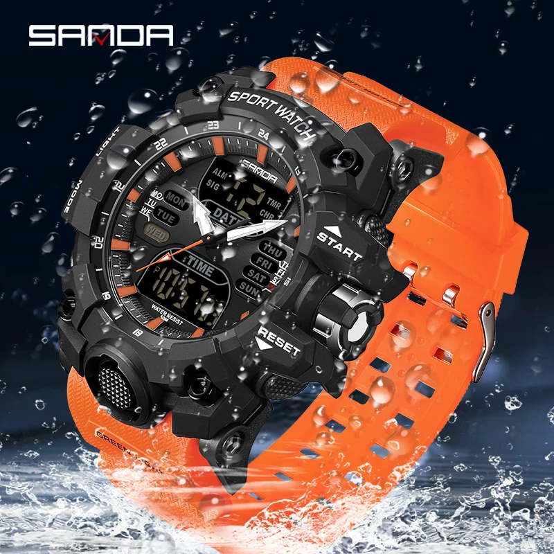 Top Trends: New 2024 Step Calorimeter Single Display Electronic Sanda 6126 Watch Simple Nightlight Waterproof Sports Electronic Watch Shoppable Styles