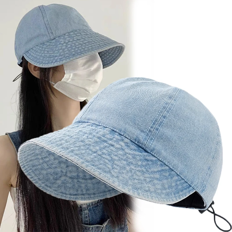 Top Trends: Summer Brand Fisherman Hat Women Solid Color Soft Foldable Wide Brim Sun Visors Cap Women Outdoor Sports Running Snapback Cap Shoppable Styles