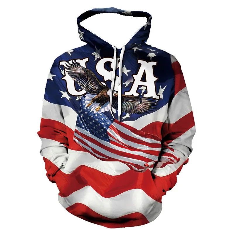 Top Trends: Fashion Cool Men&#039;s Hoodie 3D Printed Hoodie Edition Trend American Flag Eagle Men Sportswear Kids Casual Unisex Pullover Shoppable Styles