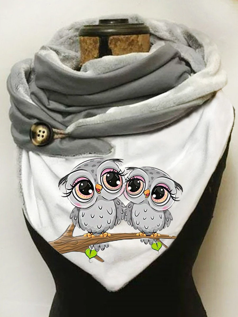 Top Trends: Two Owl Carton Print Shawl Scarf For Women Shoppable Styles