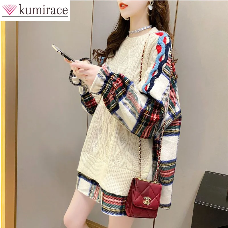 Top Trends: Autumn And Winter 2023 New Pullover Sweater Women&#039;s Korean Version Loose Large Fried Dough Twists Knitwear Womenwinter Clothes W Shoppable Styles