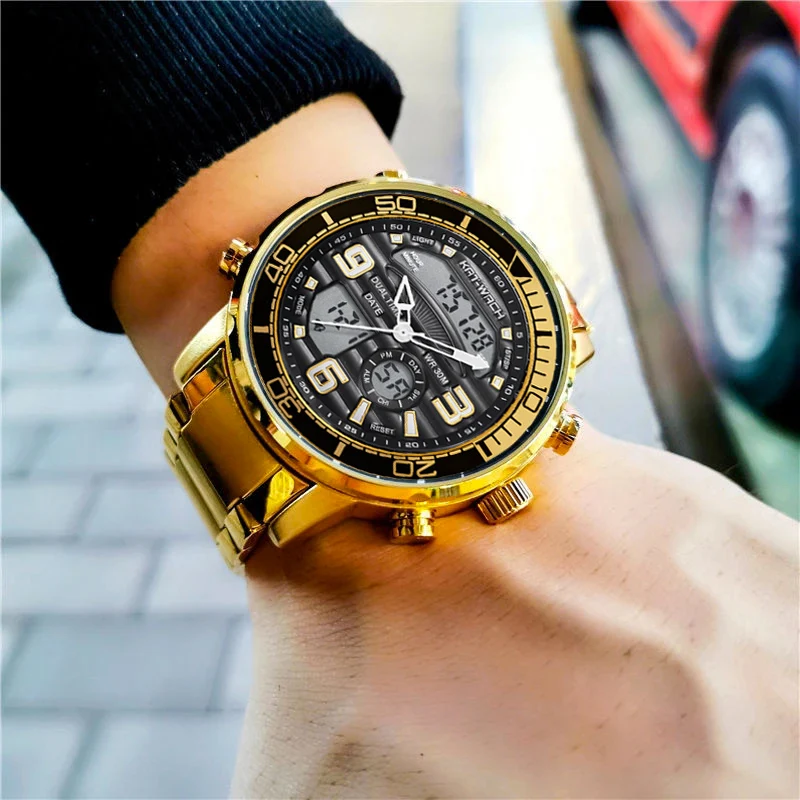 Top Trends: 2023 Top Brand Luxury Chronograph Men Wrist Watches Fashion Sport Military Gold Quartz Wrist Watches Man Clock Wristwatch Shoppable Styles