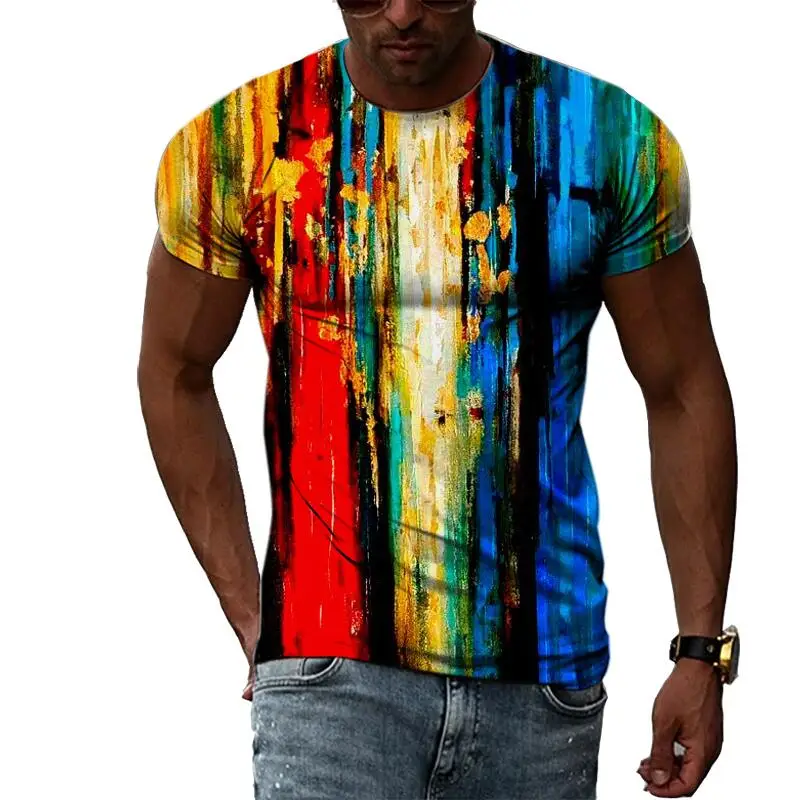 Top Trends: New Summer Fashion Graffiti Graphic Funny T-Shirts For Men Casual 3D Print Hip Hop Tees Personality Round Neck Short Sleeve Tops Shoppable Styles