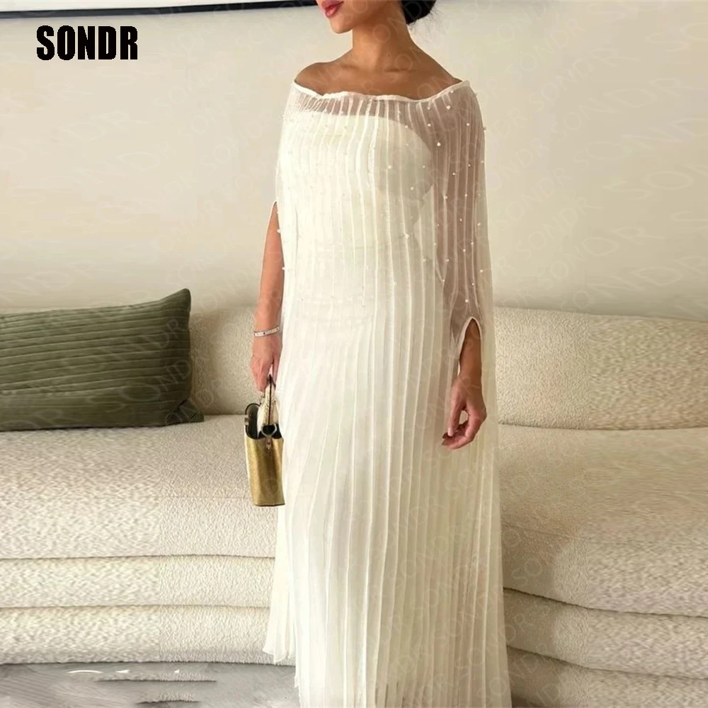 Top Trends: SONDR Sparkly Crystal A Line O Neck Evening Dresses Full Jacket Sleeve Formal Wedding Club Party Night Prom Gowns Dress Vestidos Shoppable Styles