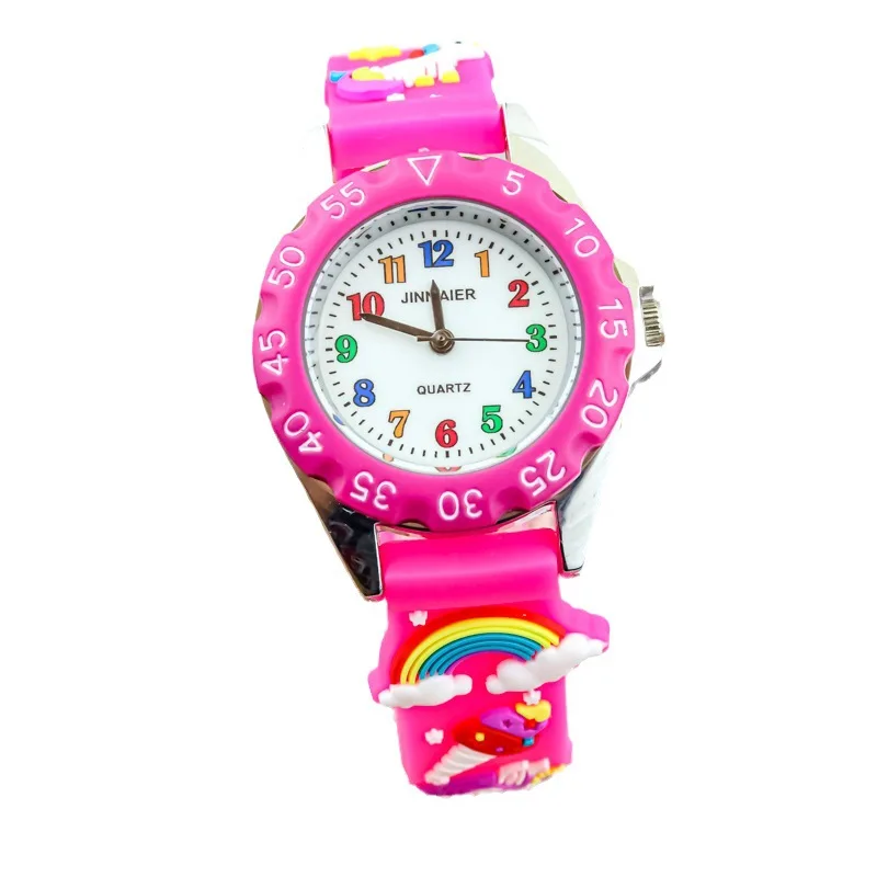 Top Trends: 3D Children's Waterproof Watch Cute Unicorn Children's Watch Fashion Clear Digital Little Girl Candy Color Electronic Watch Shoppable Styles