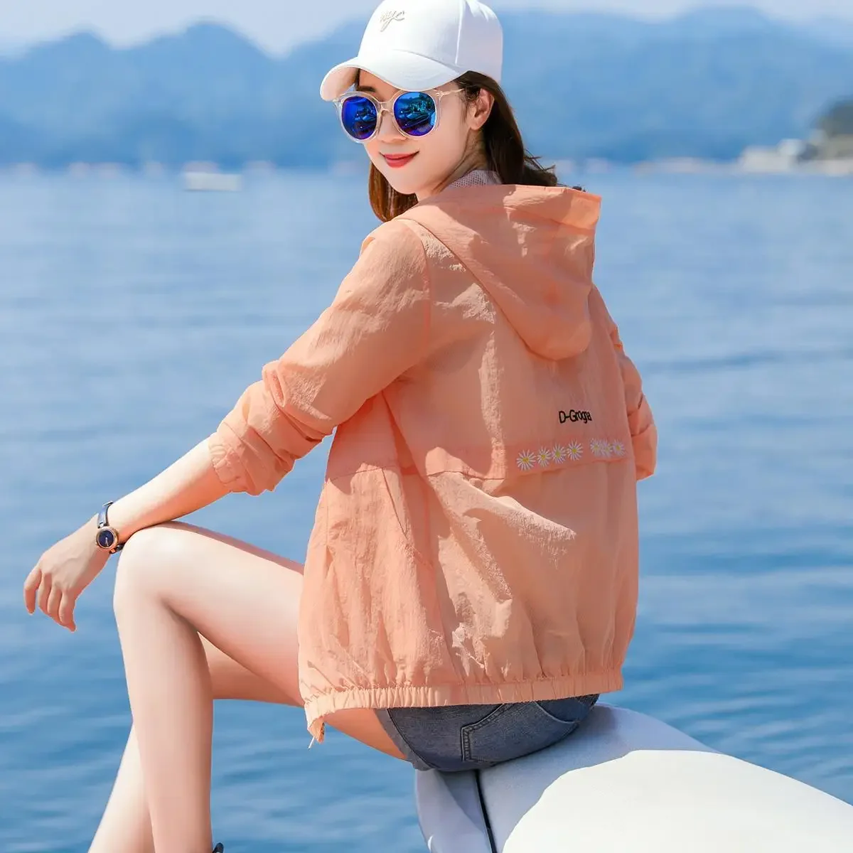 Top Trends: Embroidery Spring Summer Long Sleeve Jacket Hooded Sweatshirt Quick Dry Outdoor Thin Tops Streetwear Korean Fashion New Shoppable Styles