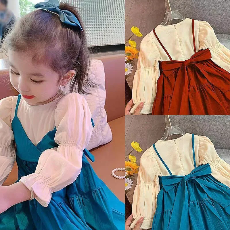 Top Trends: 2023 Spring Autumn Baby Girl Clothing Girls Dress Bow Knot Cute Little Skirt Princess Dress Toddler Kids Birthday Party Clothes Shoppable Styles